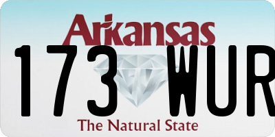 AR license plate 173WUR