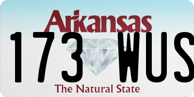 AR license plate 173WUS
