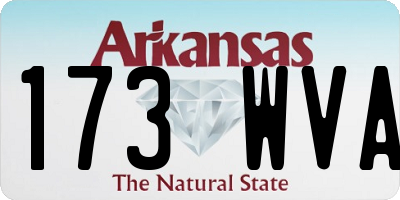 AR license plate 173WVA