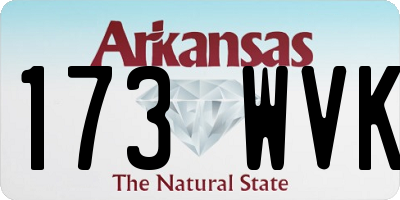 AR license plate 173WVK