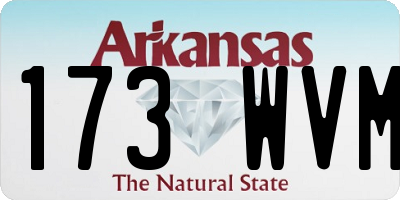 AR license plate 173WVM
