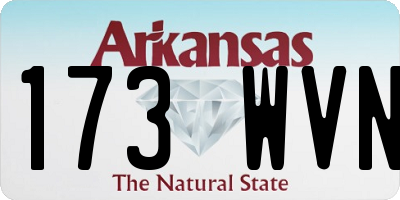 AR license plate 173WVN