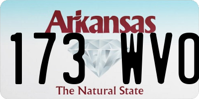 AR license plate 173WVO