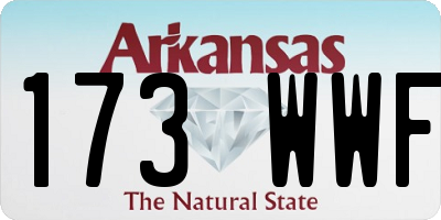 AR license plate 173WWF