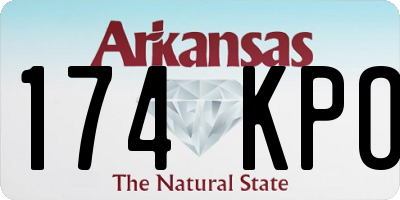 AR license plate 174KPO