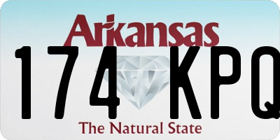 AR license plate 174KPQ