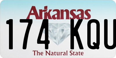 AR license plate 174KQU