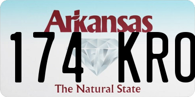 AR license plate 174KRO