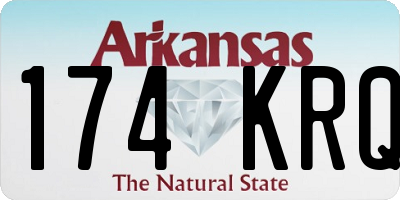 AR license plate 174KRQ