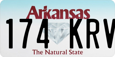 AR license plate 174KRV