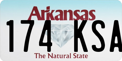 AR license plate 174KSA