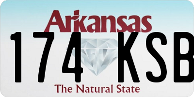 AR license plate 174KSB