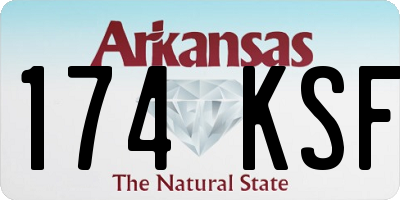 AR license plate 174KSF