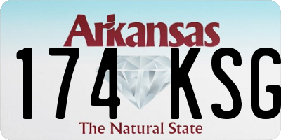 AR license plate 174KSG