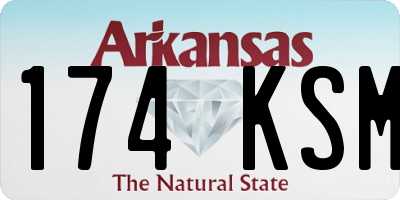 AR license plate 174KSM