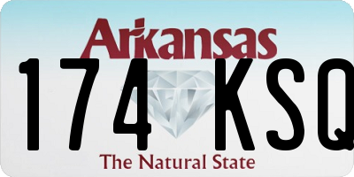 AR license plate 174KSQ