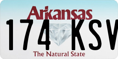 AR license plate 174KSV