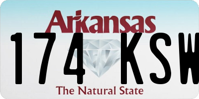 AR license plate 174KSW