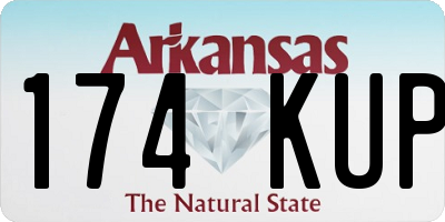 AR license plate 174KUP