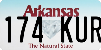 AR license plate 174KUR