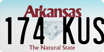 AR license plate 174KUS