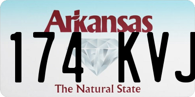 AR license plate 174KVJ