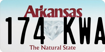 AR license plate 174KWA