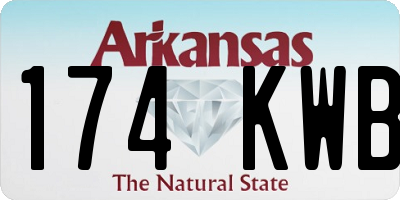 AR license plate 174KWB