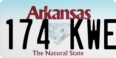 AR license plate 174KWE