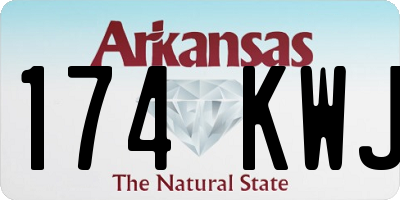 AR license plate 174KWJ