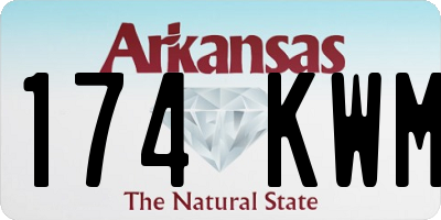 AR license plate 174KWM