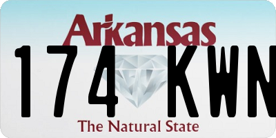 AR license plate 174KWN