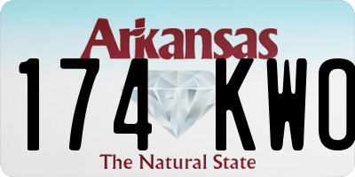 AR license plate 174KWO