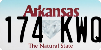 AR license plate 174KWQ