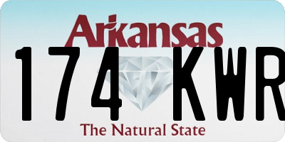 AR license plate 174KWR
