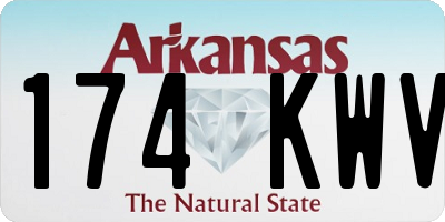 AR license plate 174KWV