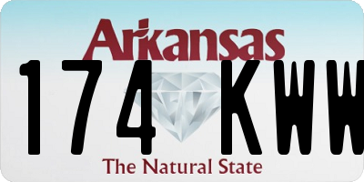 AR license plate 174KWW