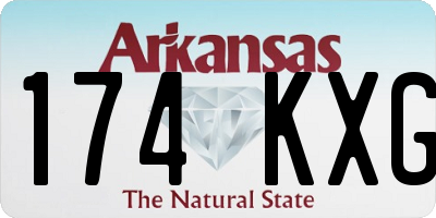 AR license plate 174KXG
