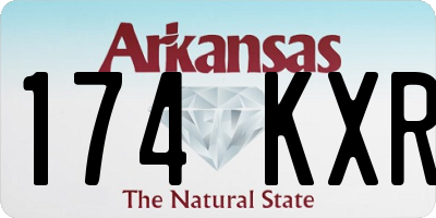 AR license plate 174KXR