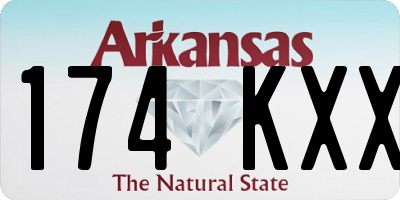 AR license plate 174KXX