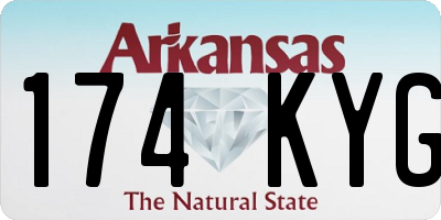 AR license plate 174KYG