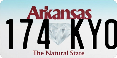 AR license plate 174KYO