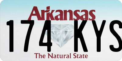 AR license plate 174KYS