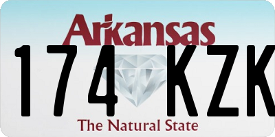 AR license plate 174KZK
