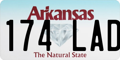 AR license plate 174LAD