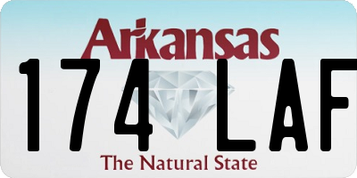 AR license plate 174LAF