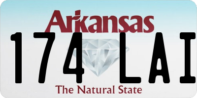 AR license plate 174LAI