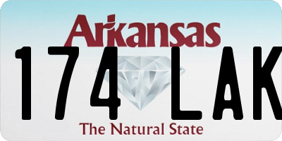 AR license plate 174LAK