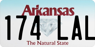 AR license plate 174LAL
