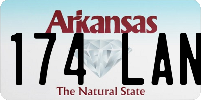 AR license plate 174LAN